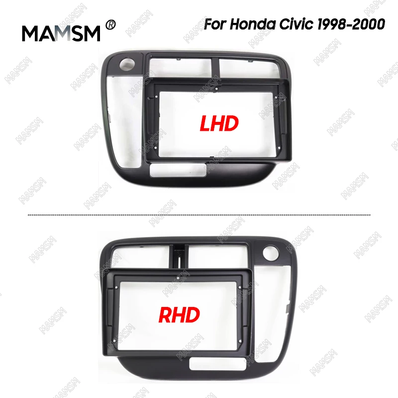 

MAMSM 9 Inch Radio Fascia fit For Honda Civic 1996 1997 1998 1999 2000 Stereo DVD Player Install Panel Audio Frame Cover