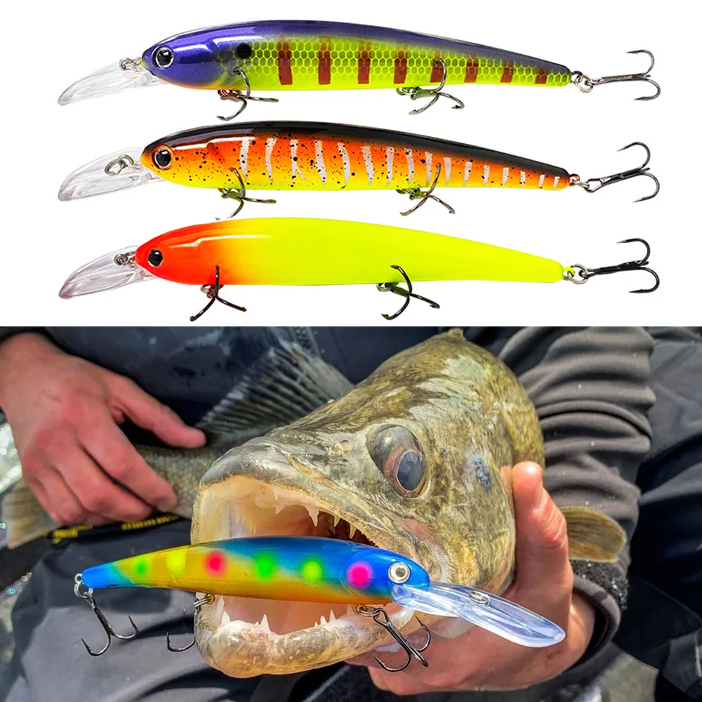 14,5 cm/16,8 g DEEP WALLEYE Trolling-Angelköder Wobbler Schwimmender Crankbait Minnow Bass Pike Köder Tiefe 3-8M Angelzubehör – Detail 1