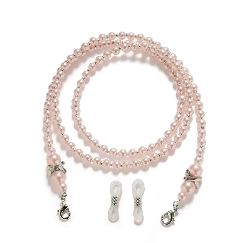 Beaded Eyeglasses Chain Imitation Pearl Anti Falling Pearl Sunglasses Lanyard Anti-Loss Glasses Hanging Rope Eyewear Accessories
