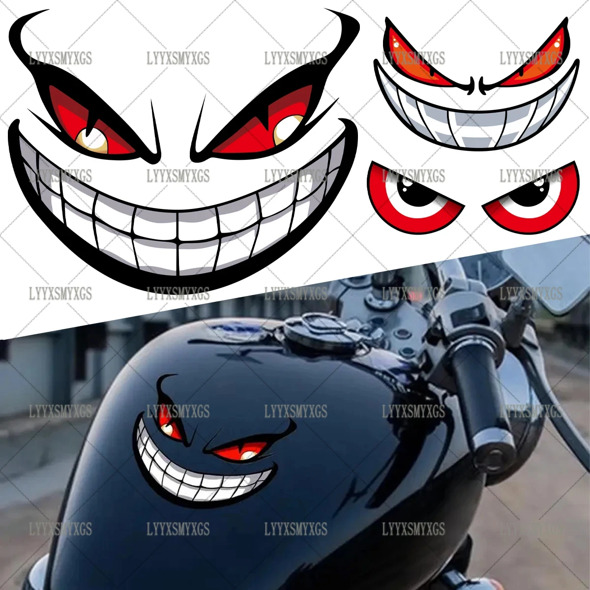 

Self-Adhesive Custom Personalized Devil Eyes Car Stickers Waterproof Sunscreen Vinyl Decal PVC Wholesale Car Decoration