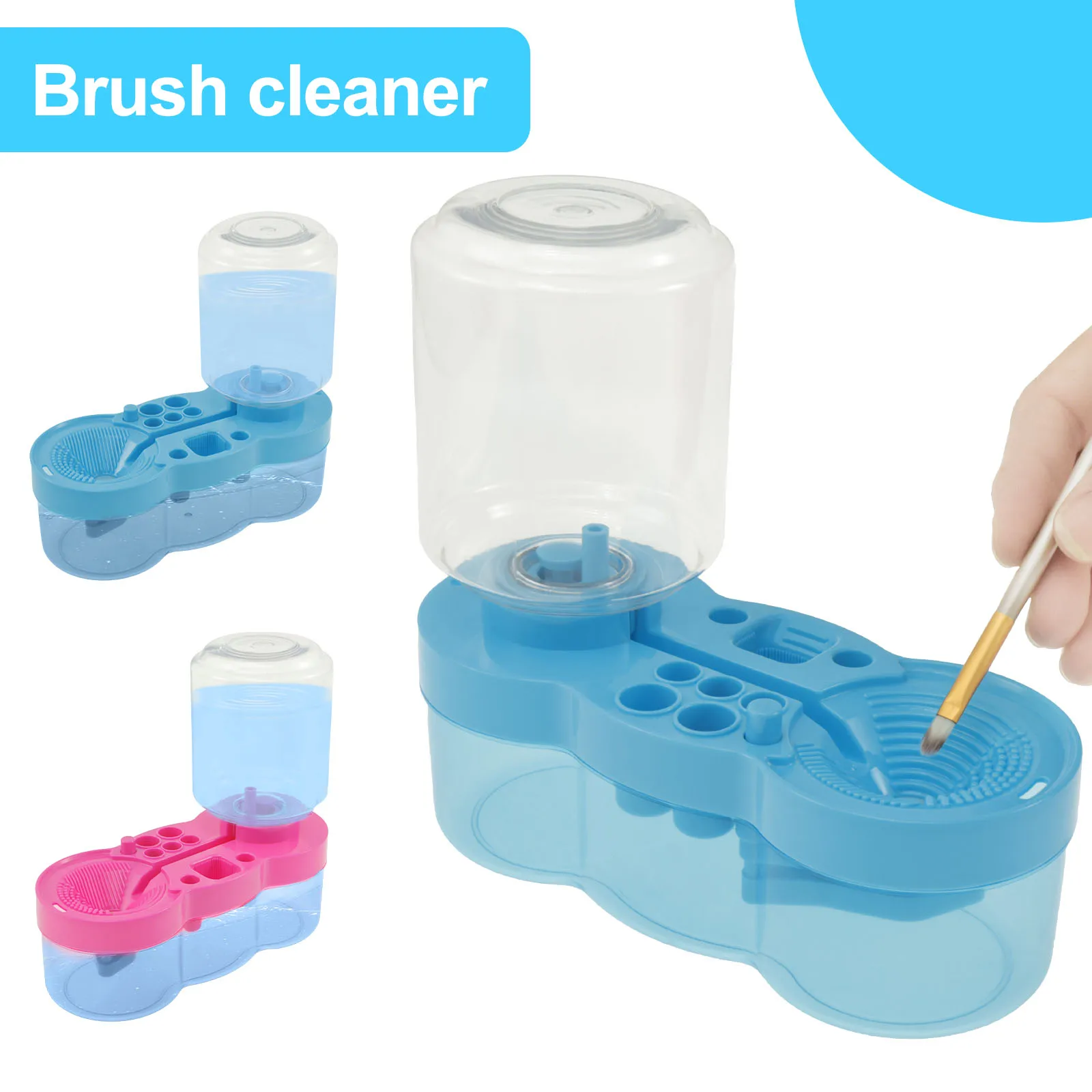 Paint Brush Washer with Drain Button Automatic Water Circulation Watercolor Pen Clean Bucket Art Painting Brush Cleaning Tool