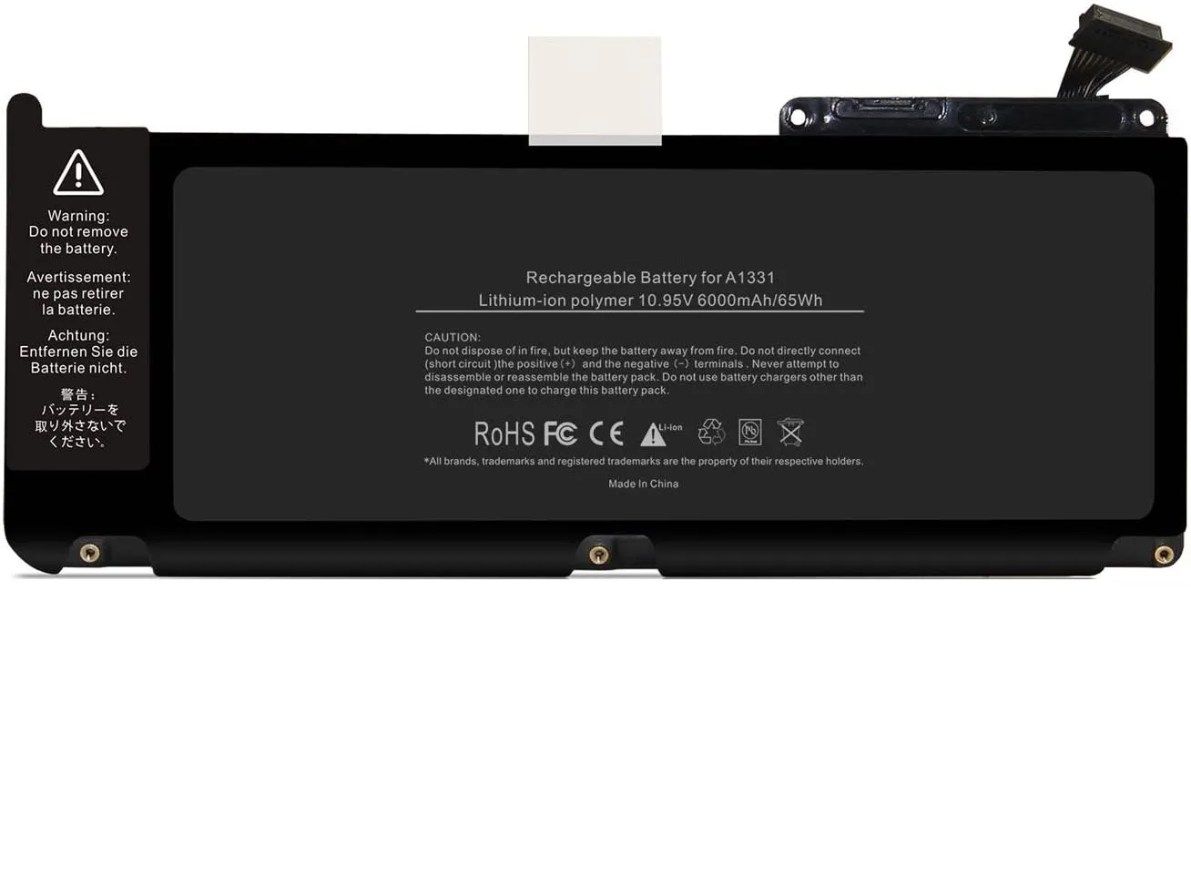 10.95V 65Wh A1331 Pin Cho Apple MacBook Unibody 13 "A1342 Cuối Năm 2009 / Mid 2010 6000MAh MC207LL/Một MC516LL/661-5391