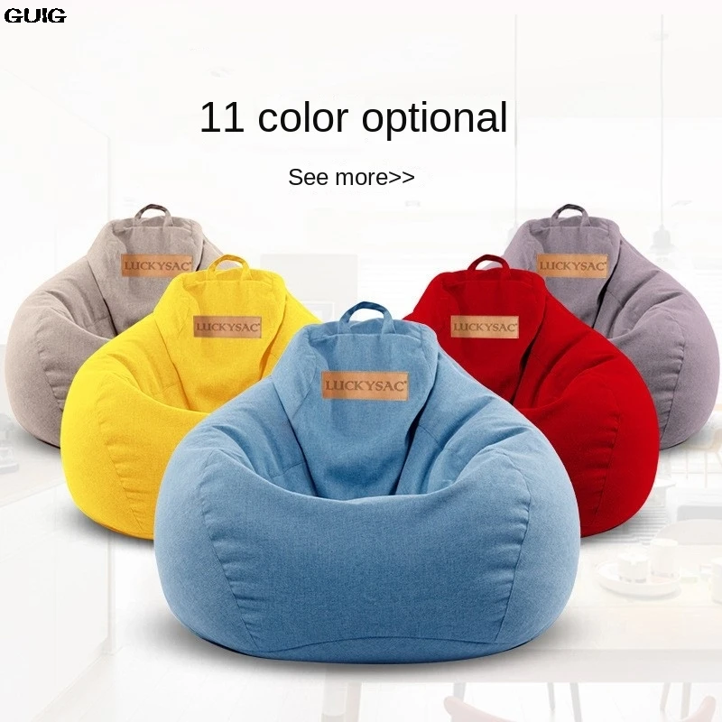 GUIG Simple Office Lazy Sofa Tatami Beanbag Bedroom Bay Window Single Lazy Chair Creative Children\'s Fabric Sofa Hot New