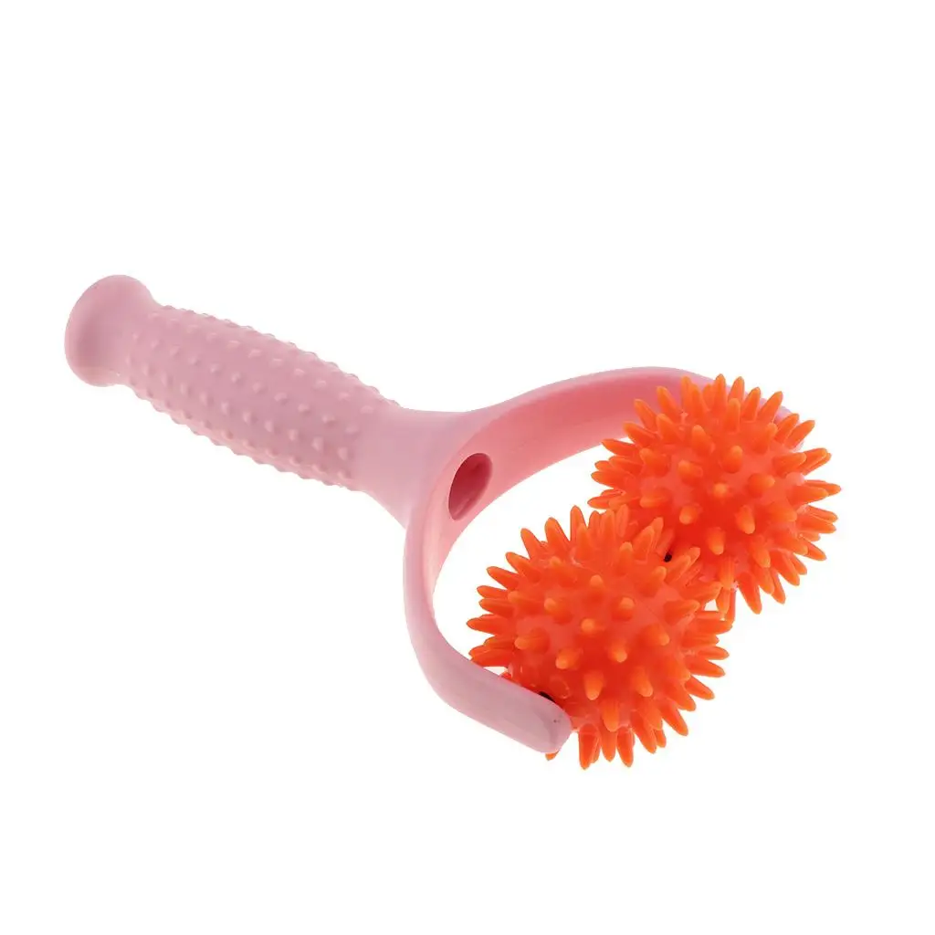 2x Handheld Spiky Massage Ball Arms Foot Full Body Pain Soreness Relief