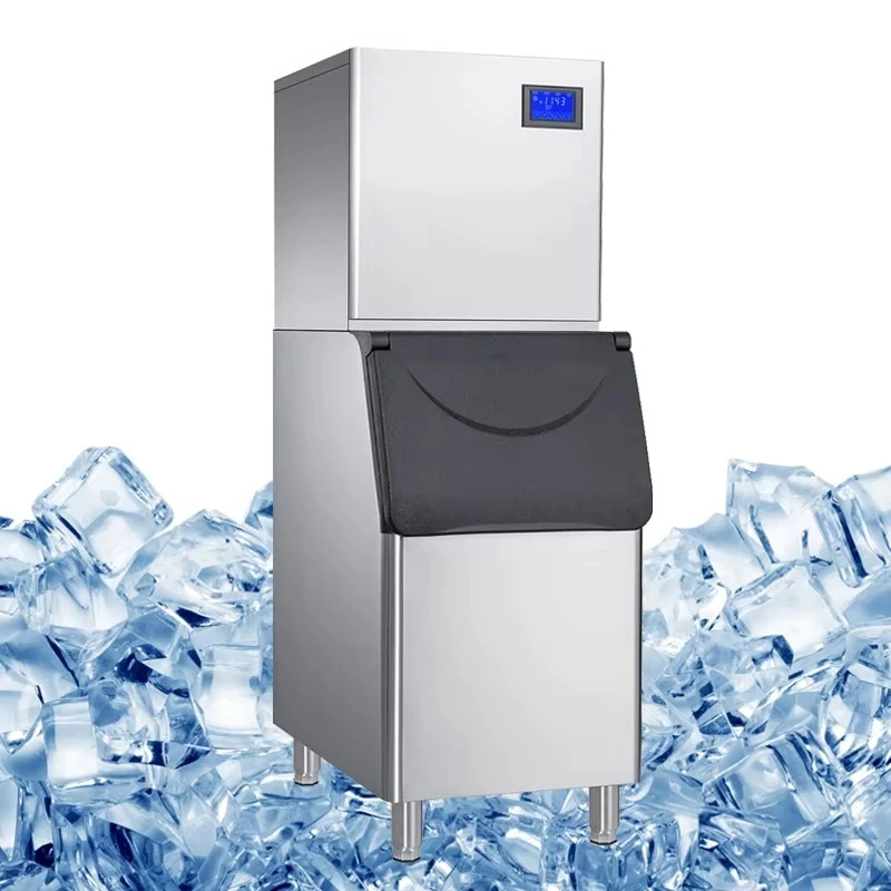 Commercial Ice Cube Maker Machine 150kg 200kg 250kg 300kg 500kg 1000kg Stainless Steel Automatic Cleaning Ice Machines