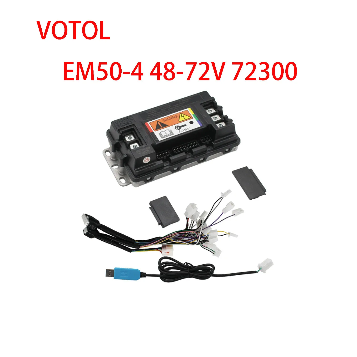 VOTOL EM50-4 48-72 فولت 72300 وحدة تحكم قابلة للبرمجة 2000 واط سكوتر كهربائي دراجة نارية كهربائية QS وحدة تحكم المحرك 72V80A