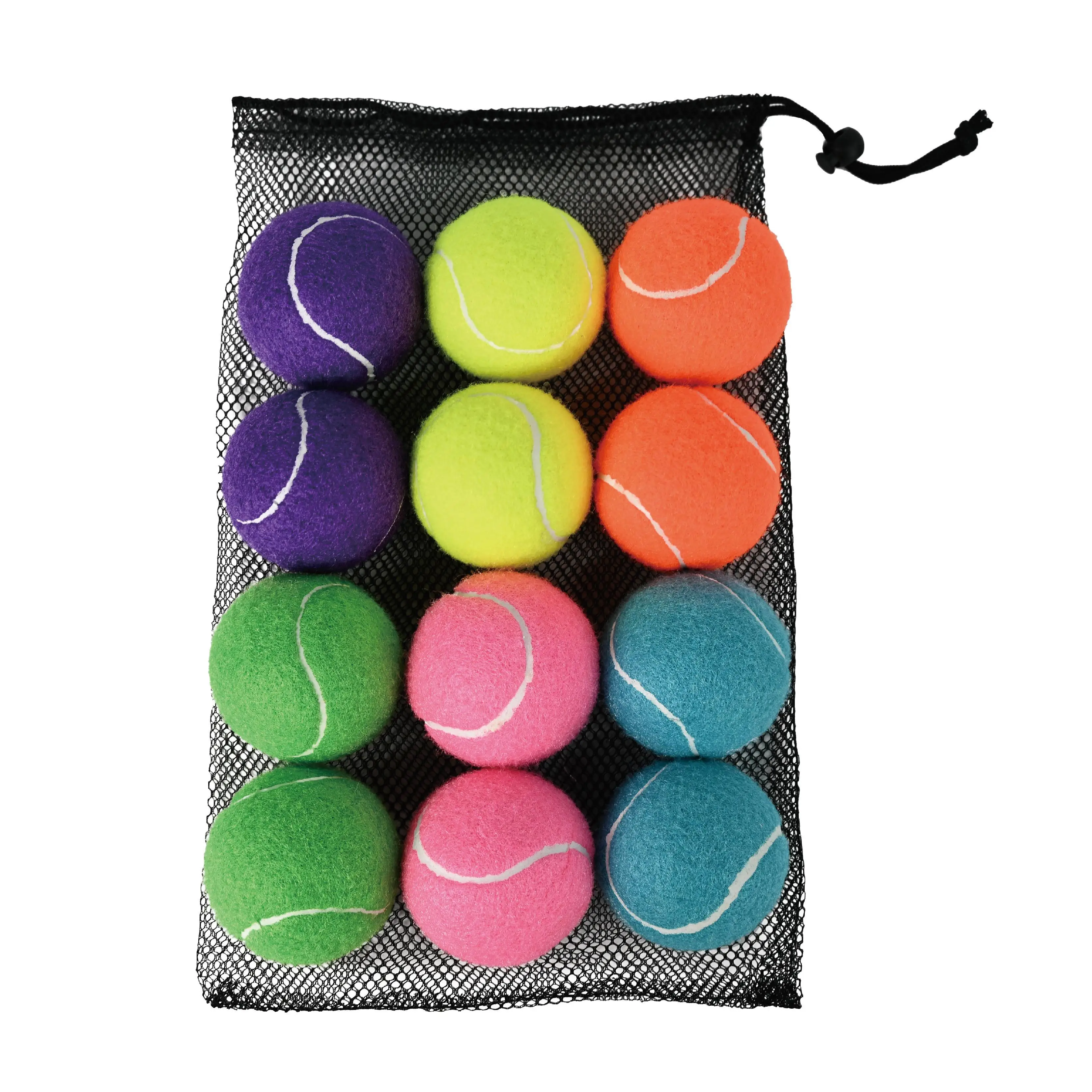 كرات تنس للمبتدئين للكلاب، كرات تدريب عالية المرونة، حقيبة حمل شبكية، 12 عبوة مع حقيبة حمل شبكية #1