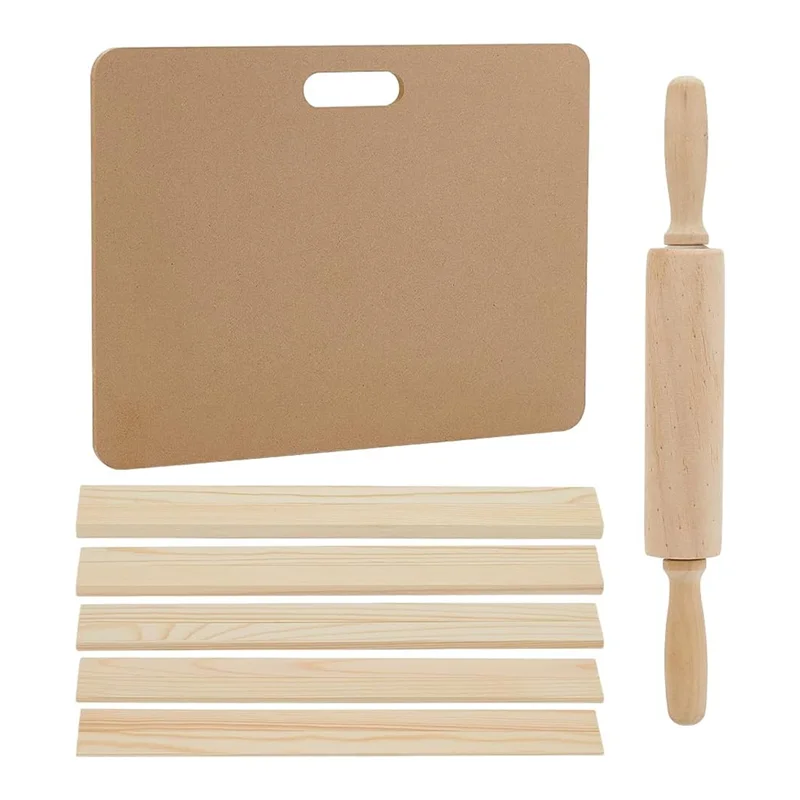 -A89Z Strumenti per la creazione di strumenti per argilla ceramica Set di strumenti per modellare scultura in argilla ceramica Mattarello in legno per scultura