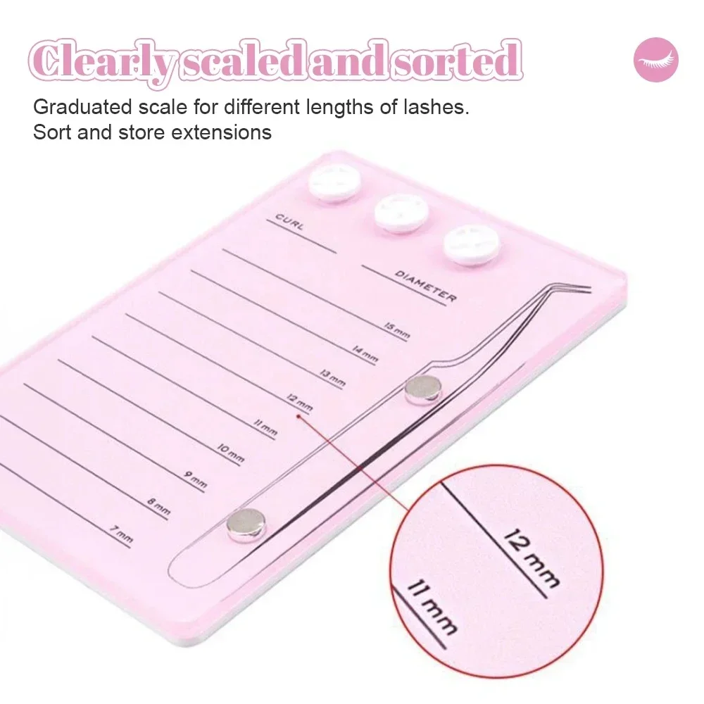 Magnetic Eyelash Suction Plate Holder Pallet Glue Pallet Eyelash Acrylic Board Grafting False Lashes Tool Makeup Accessories