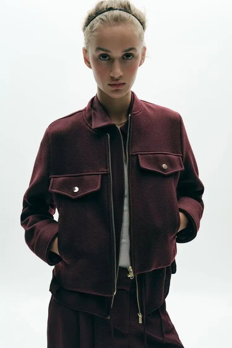 

BB6782 Осень 2021, новая женская одежда, универсальная короткая куртка на молнии в европейском и американском стиле с круглым вырезом, куртка 4968032