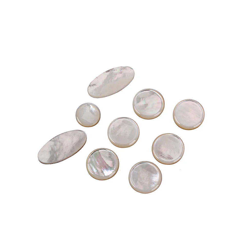

9Pcs White Shell Saxophone Key Button Set Durable Alto Tenor Soprano Saxophone Parts Accessories Shell Key Button