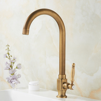 Kitchen Faucet Single Cold Water Faucet Antique Brass Balcony Sink Faucet Vanity 360°Swivel Rotate Spout Cozinha Water Tap