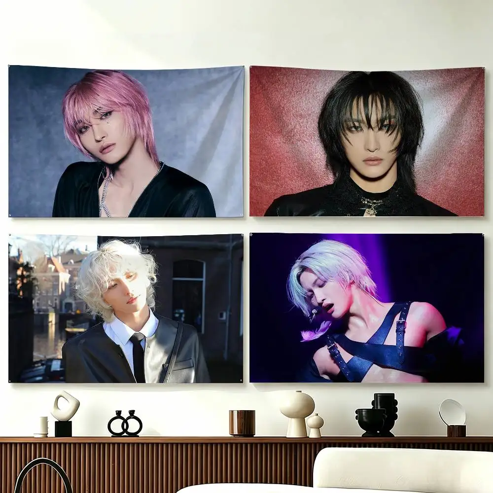 Popular Boy S-Seonghwa Funny Flags for Bedrooms Home Decor Items Outdoor Decors Garage Decoration Flaga