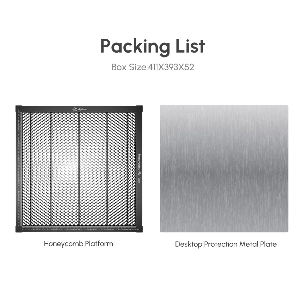 

НОВИНКА 2026: Рабочий стол AlgoLaser Honeycomb для лазерной резки и гравировки CO2-лазером, 400*400, для Alpha Delta DIY