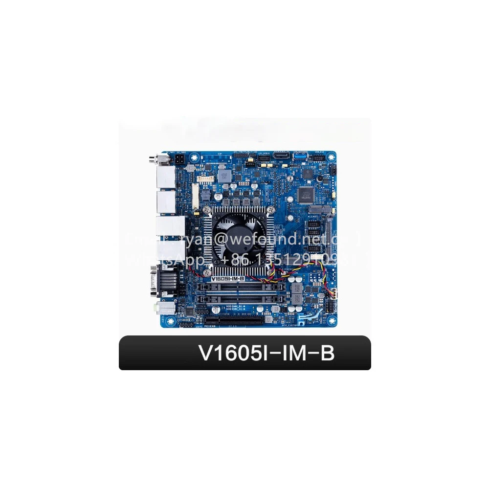 V1605I-IM-B  Mini-ITX motherboard for AMD Ryzen Embedded V1605B APU, up to four 4K displays, M.2 E key, M.2 M key, 2 x SO-DIMM,