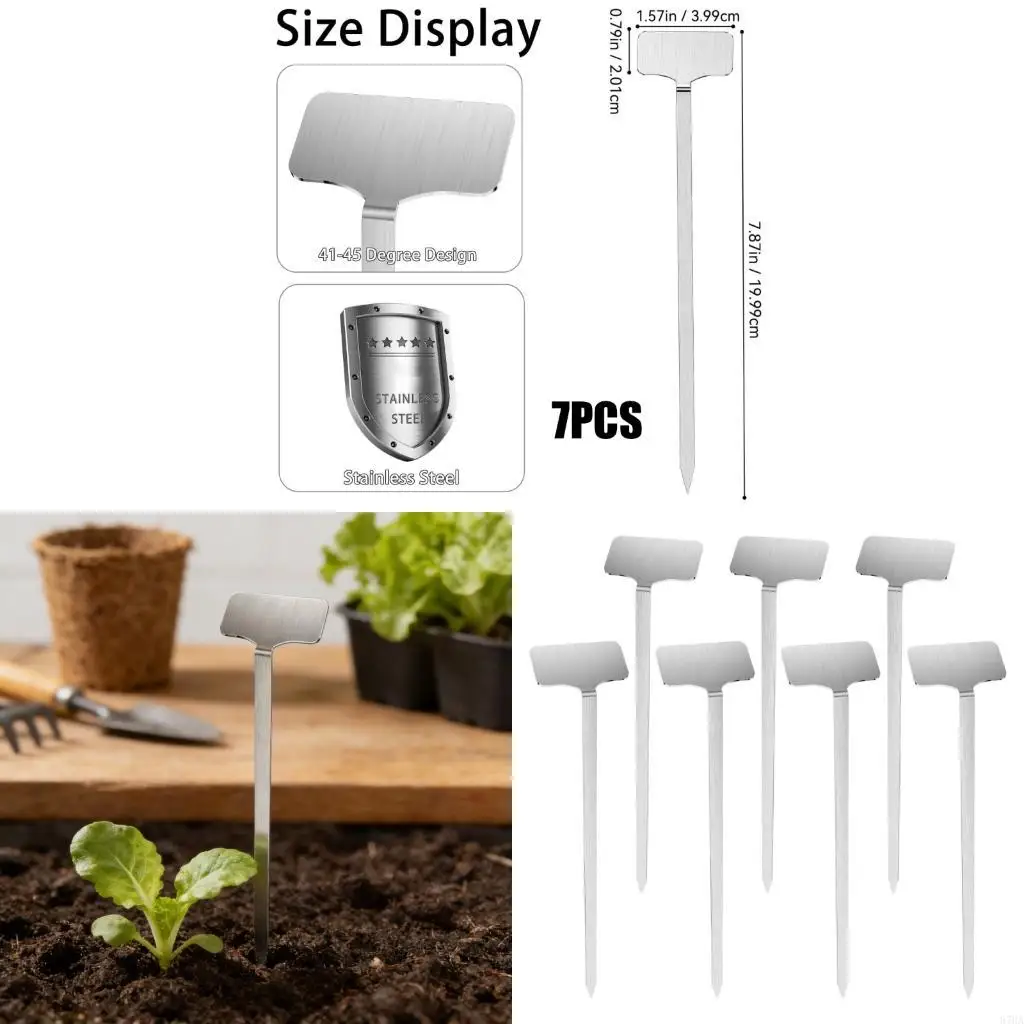 

Этикетки для растений из нержавеющей стали, знак для посадки сада, устойчивость к коррозии, портативная водонепроницаемая 87HA