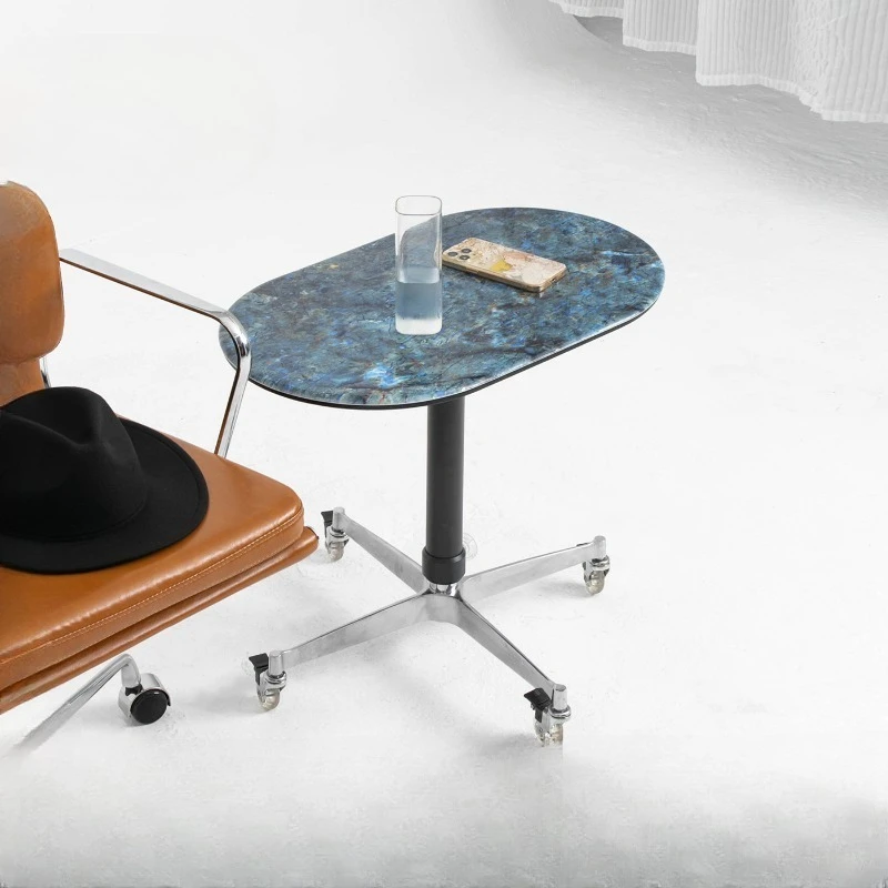 Advanced sense of rotating side table mobile lifting coffee table small table 5