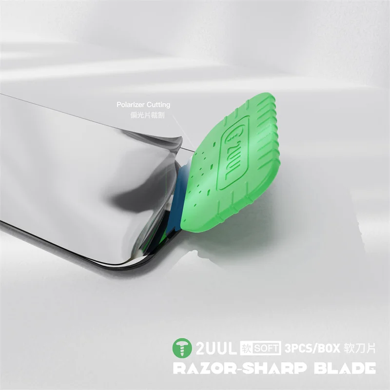 

2UUL DA95 DA96 Мягкое/жесткое лезвие бритвы для демонтажа ЖК-дисплея телефона, инструмент для удаления поляризованной пленки OCA и набор лезвий лопаты