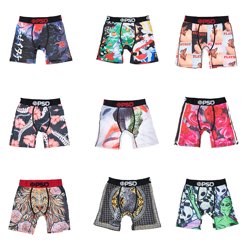 Sexy Men Underwear Boxershorts Fashion Man Underpants Panties Print Men Innerwear Cuecas  Man Boxer Briefs Trunks ZS-P55-P63