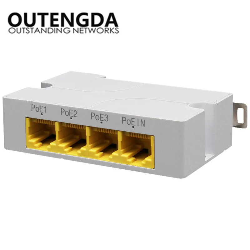 

1000Mbps POE Extender Switch Gigabit One -In -Three POE Adapter Network Security Surveillance IP Camera Concentration Power Hub