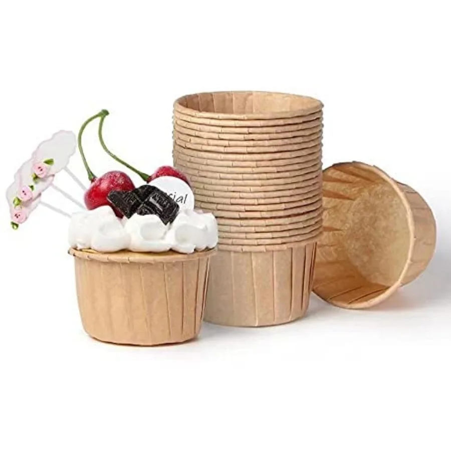 

Parchment Cupcake Liners Standard Size, Muffin Baking Wrapping Packaging Cups, Holders Paper, Heavy Duty Greaseproof Wrappers f