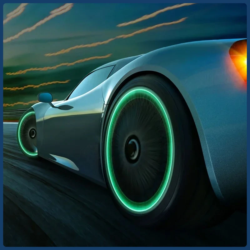 Tutup Pentil Ban Motor Mobil Bercahaya, Tutup Pentil Roda Sepeda Motor Berpendar di Malam Hari, Dekorasi Tutup Pentil Ban