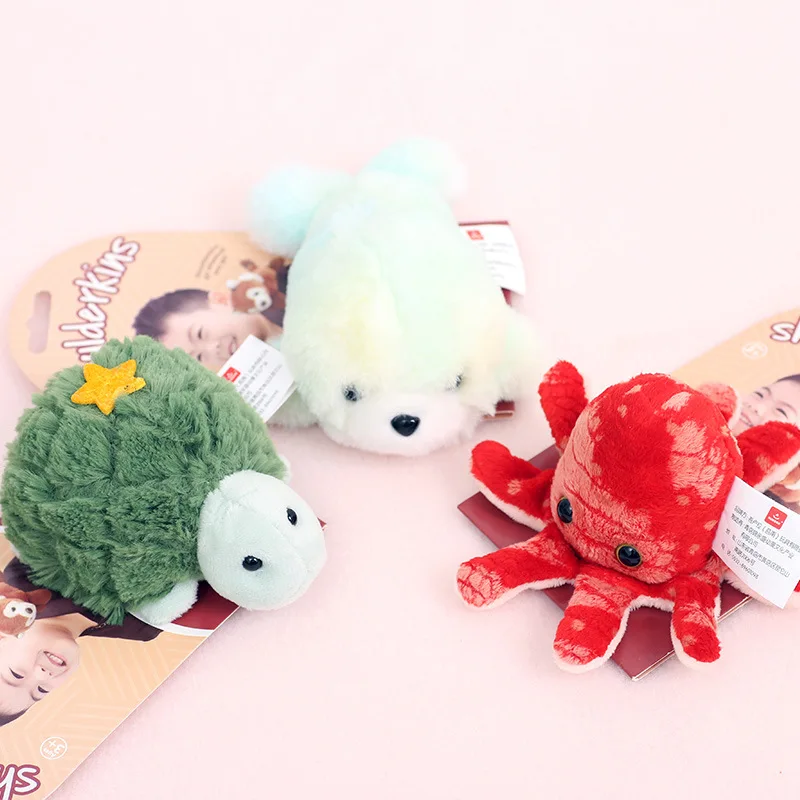 Cute Standing Shoulder Plush Doll Cartoon Magnetic Panda Parrot Turtle Doll Refrigerator Stickers Decorative Plush Toy Girl Gift