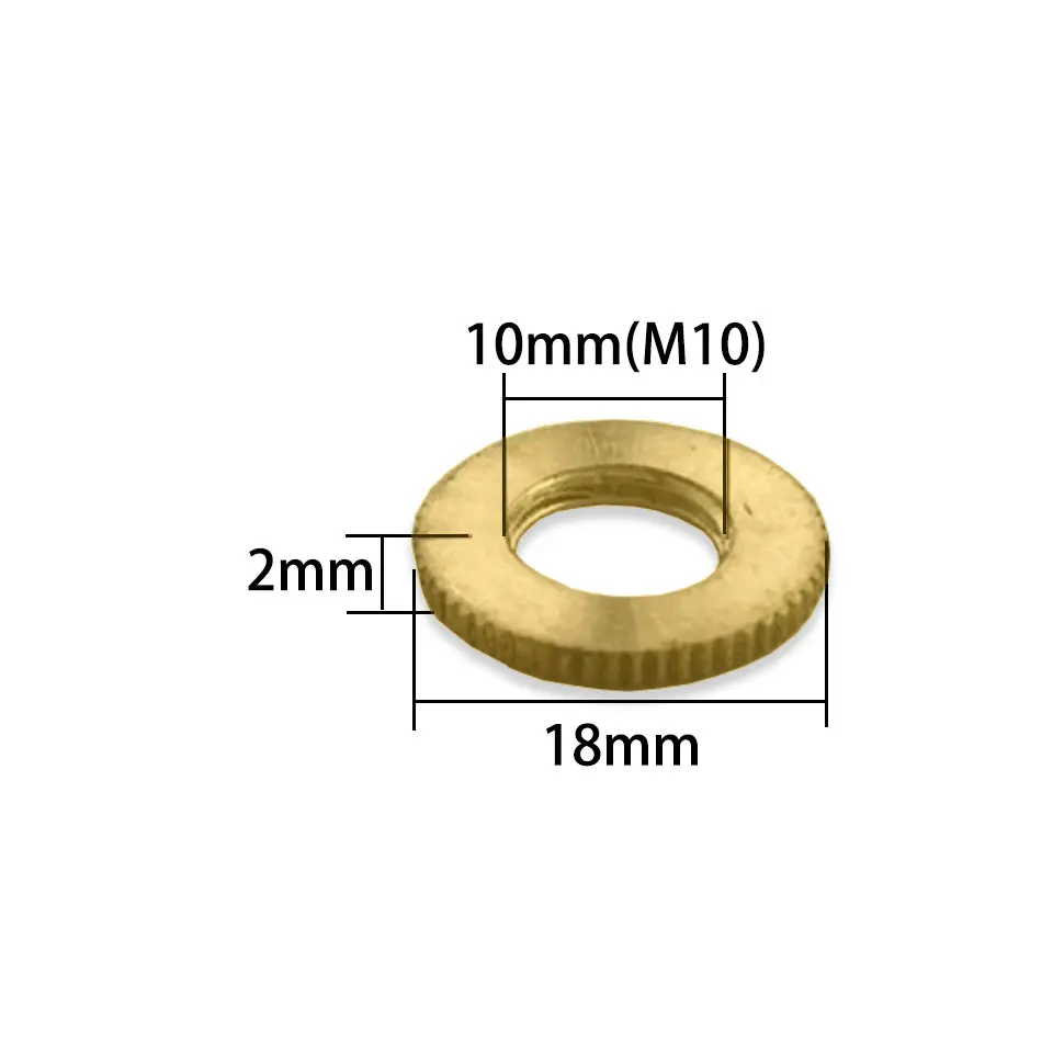 5pcs Pure Brass Nut Circular Meson Hexagonal Female Gasket M4 M5 M6 M10 M12 Fixed Nut Connecting Lighting DIY