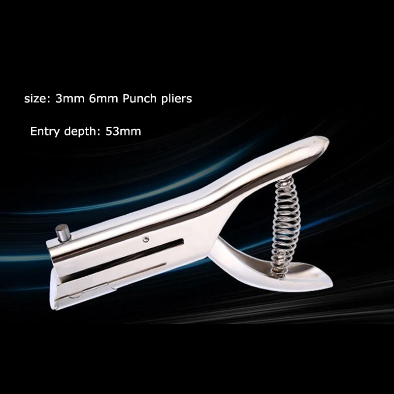 3/6/8/10mm Pore Diameter Punch Pliers Long distance 53mm Puncher Hand Paper Scrapbooking Punches PVC Paper Hole Puncher