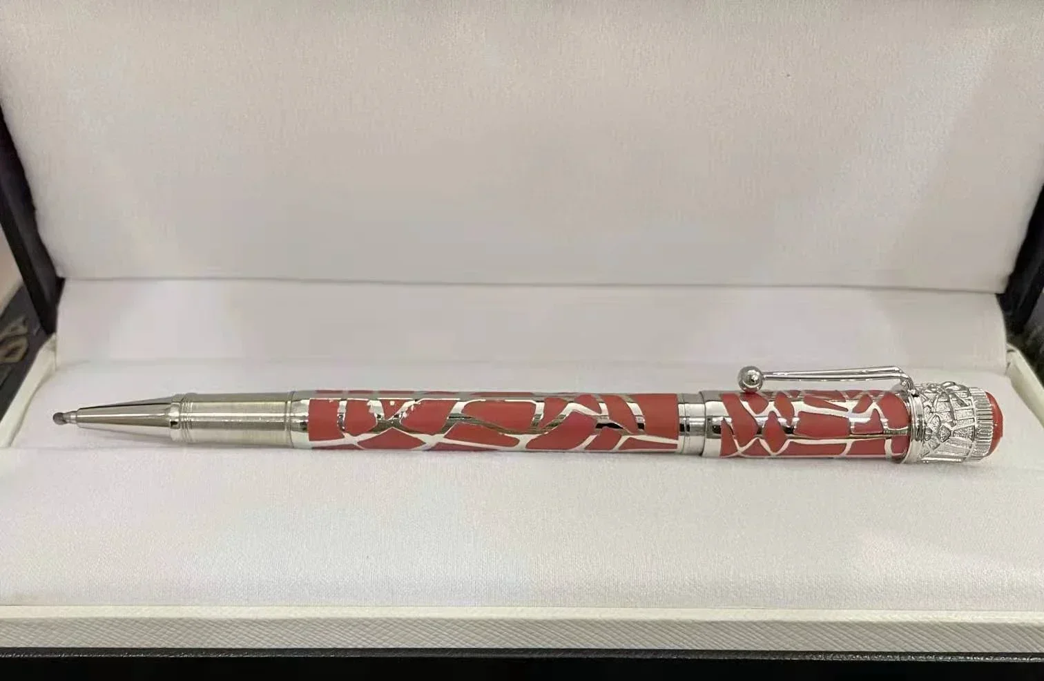 Lujo Spider Web Mb patrón barril Mb negro rojo bolígrafos pluma estilográfica para escribir regalo Shoocl pluma