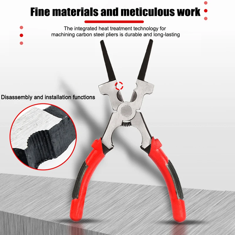 MIG Welding Auxiliary Tool Removing Wire Cutting 8 Inch Multi-function Welding Pliers Flat Mouth Pincers Refined High Hardness