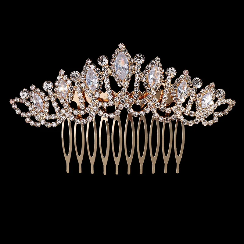 Fashion Bridal Wedding Rhinestone Crystal Bride Hair Comb Headpiece Ornaments Bridal Hair Comb Accessories