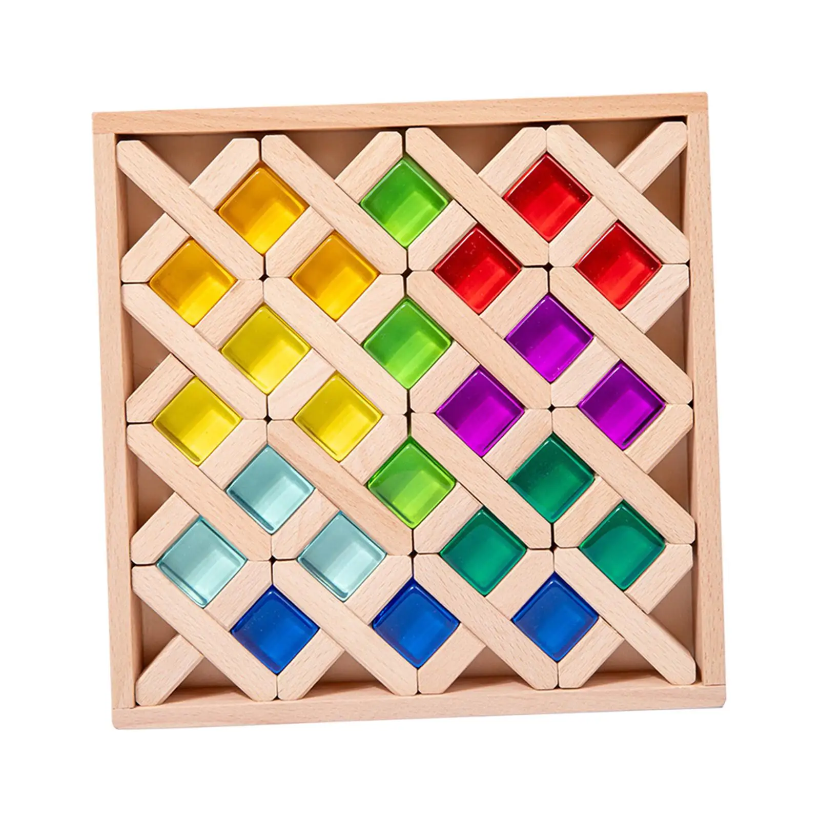 

Cube Blocks Set Smooth Spatial Awareness Color Perception Sensory Training Toys Montessori Toy for Kids Girls Toddlers Boys Gift