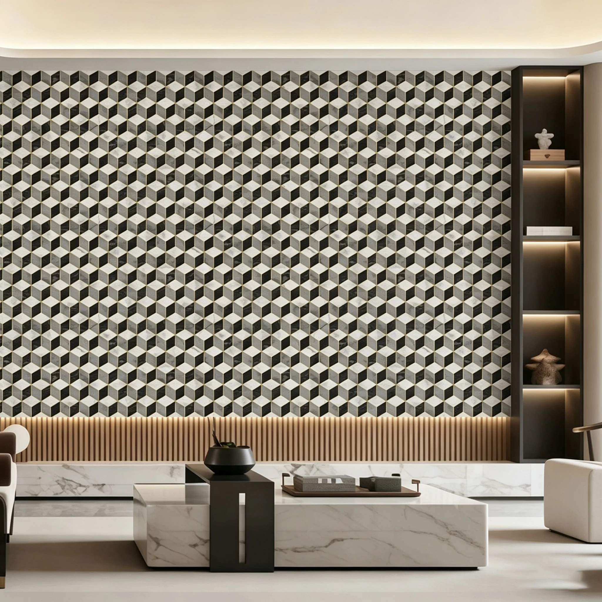 Luxury Lifestyle Wallpaper - Self Adhesive Light Luxury Imitation Marble