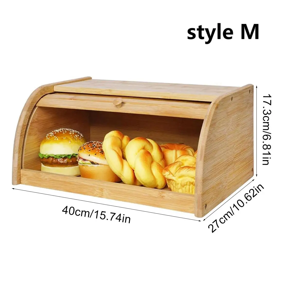 

Premium Bamboo Bread Box, Bread Storage And Organizer, Organizer For Kitchen Countertop