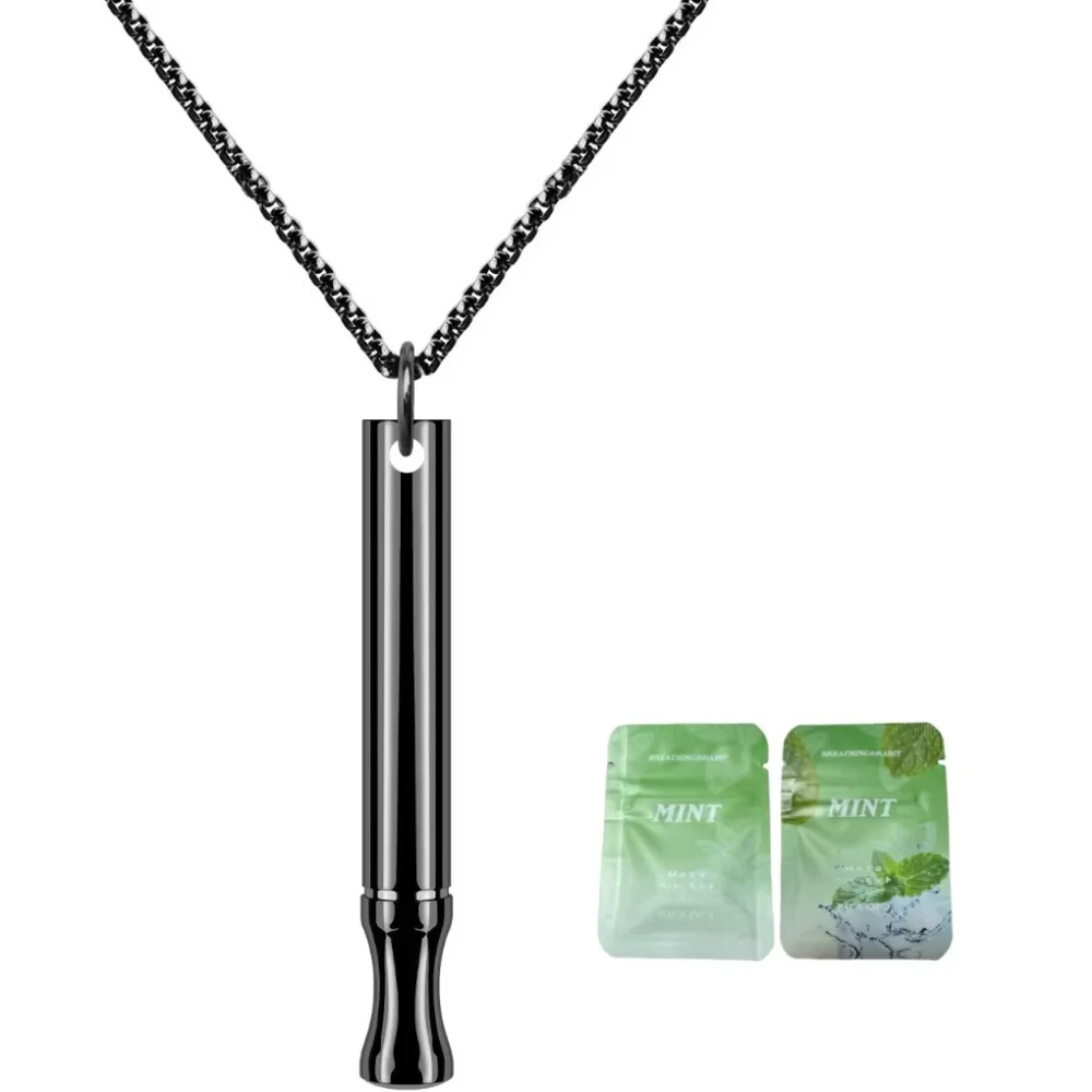 Meditation Pendants Adjustable Breathing Aromatherapy Stress Relieving Cotton Core Reusable Smoking Cessation Aid Tool Necklace