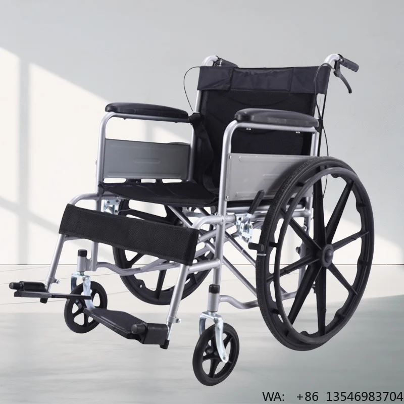 Silla de Ruedas Manual Económica, Precio de Fábrica, OEM, Bajo Costo, Venta Caliente, Portátil y Ligera para Discapacitados, Ancianos y Rehabilitación