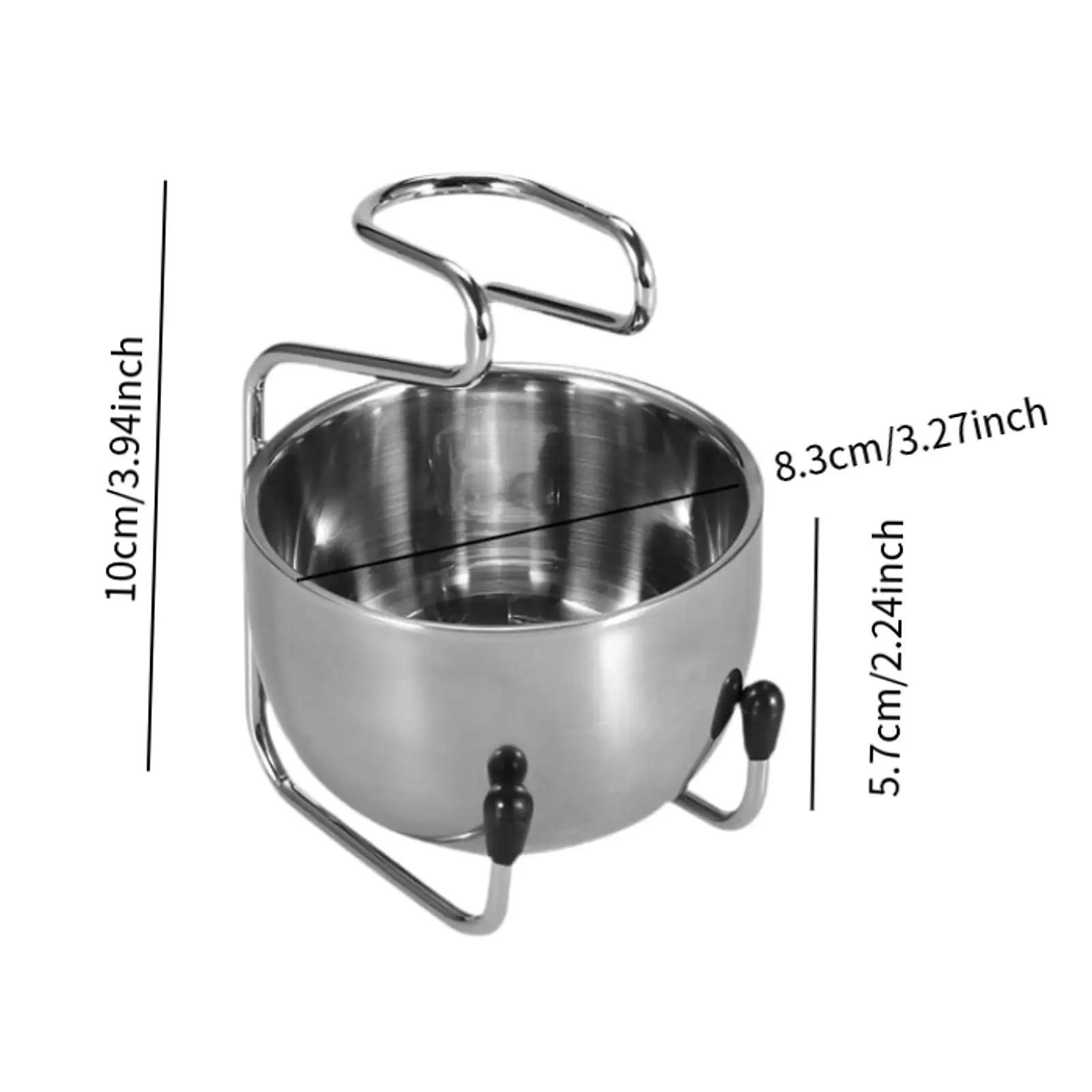 Stainless Steel Shaving Soap Bowl Easy to Lather Metal Soap Mug Bowl for Husband Birthday Boyfriend Father Valentines Day Gifts