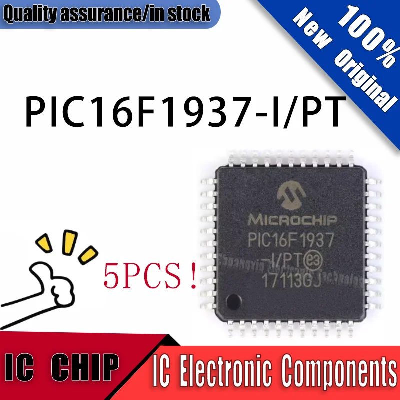 

5PCS New Original PIC16F1937-I/PT QFP-44 PIC16F1937 IC Electronic Components In Stock Chip