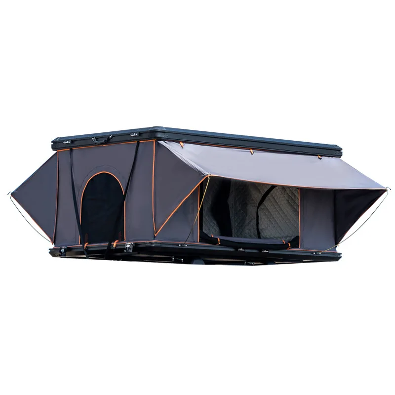 

Fully Automatic Folding off Road Pickup Car Tent Aluminum Alloy Hard Top with Canvas Fabric Outdoor Roof Tent