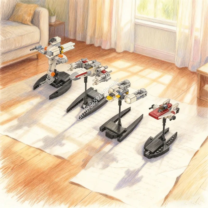 

365 шт. MOC Ultramicro Rebel Starfighters настольная звезда боевая модель строительные блоки архитектура Рождественский подарок идея игрушки кирпич