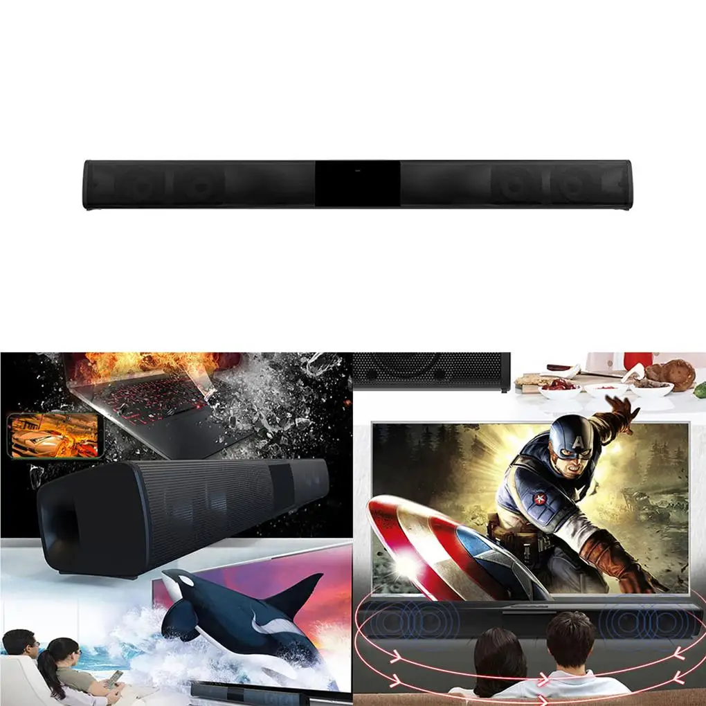 Интеллектуальный беспроводной ТВ Саундбар динамик с дистанционным управлением стерео сабвуфер