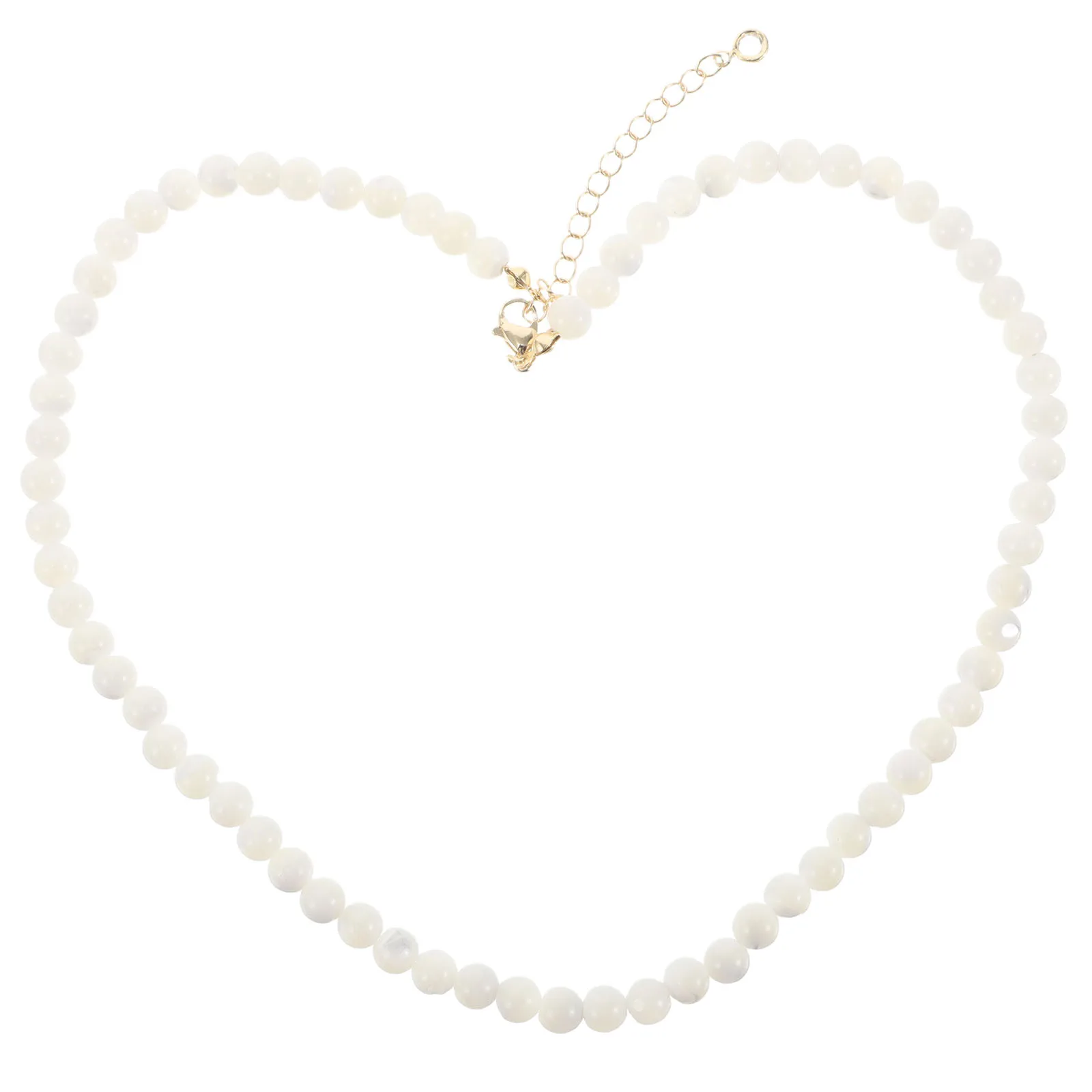 

Freshwater Pearl Beaded Necklace White Real Pearl 6mm Delicate Collarbone Accentuating Design Versatile Fashion Accessory