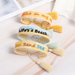 Woven Friendship Bracelets Summer Beach Vibes SUN SAND SEA