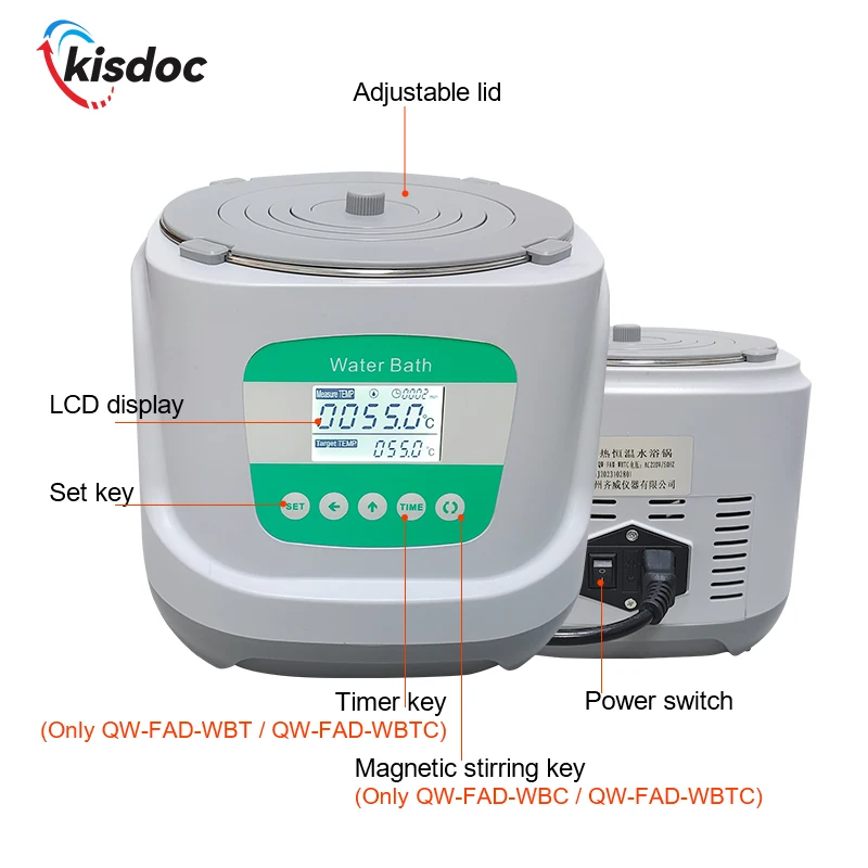 Laboratory electric, digital display, constant temperature water bath, thermal protection, magnetic stirring water bath