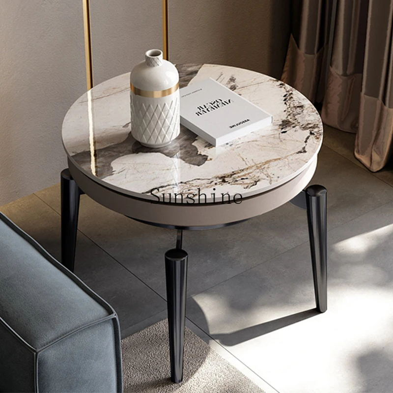 

Living room Home rock slab corner table Movable bedside table Italian minimalist