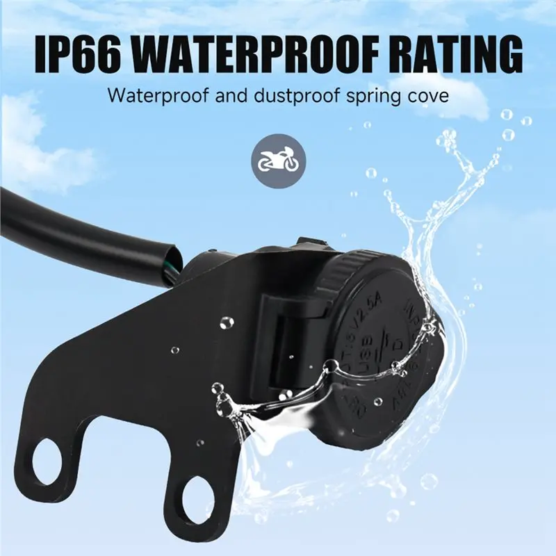 Excellent-USB Socket Power Adapter For Honda CRF250L/Rally 2017-2023 CRF300L/Rally 2021-2025 Motorcycle USB+ TYPE-C Accessories 6
