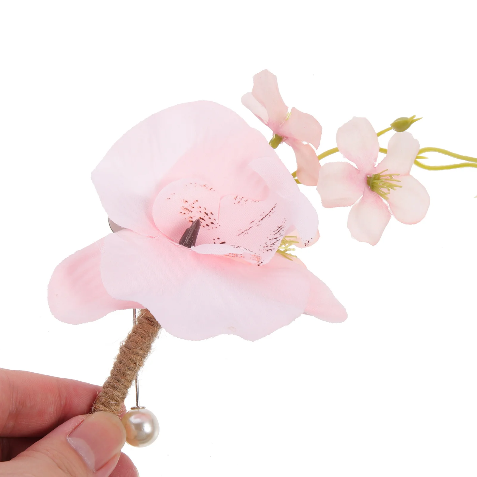 

2Pcs Fake Flower Boutonniere for Men Wedding Groom Bride Bridesmaid Party Decoration Durable Safe Keeps Beautiful