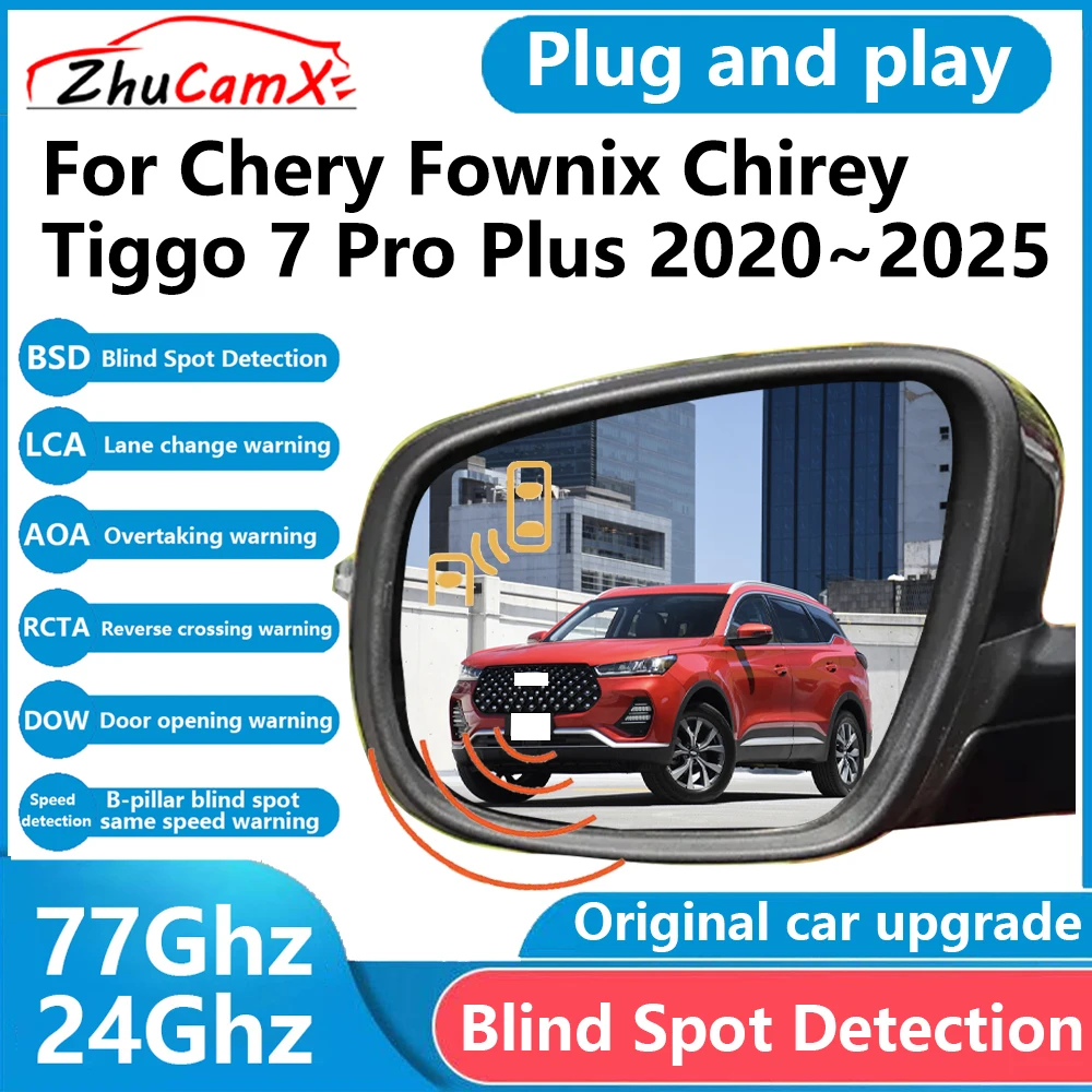 for Chery Fownix Chirey Tiggo 7 Pro Plus 2020–2025 BSD Blind Spot Detection Sensor Radar Driving Warning System Plug and Play