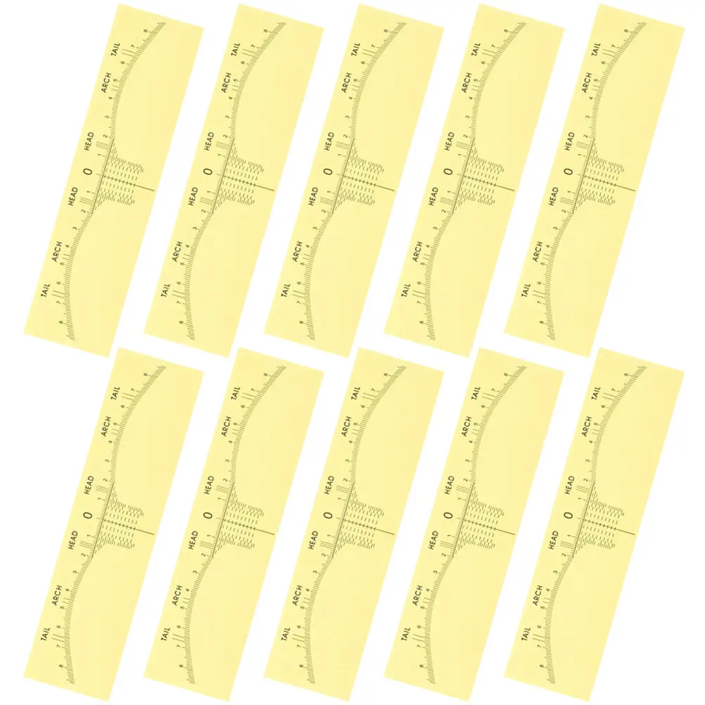 

10Pcs Eyebrow Ruler Professional Positioning Shaper Makeup Drawing Tool Microblading Measuring Stencil Kit for Women Facial